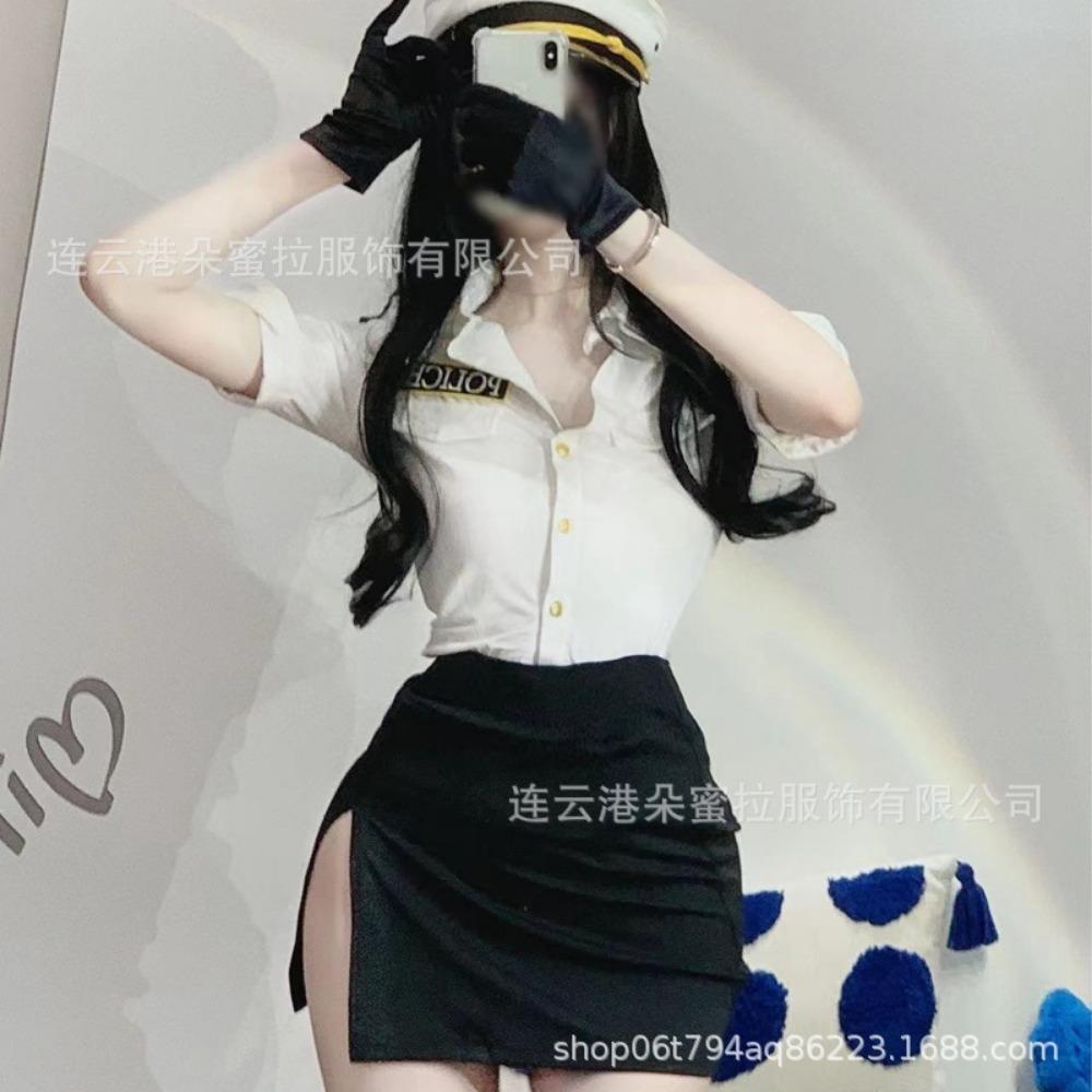 Domila Erotic Underwear Wholesale Pajamas Female Passion Suit Female Police Uniform Temptation Clothes A Police Uniform