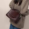 YUYULA Leather Handbag, Women's Crossbody Bag, Shoulder Bag, Coffee Color
