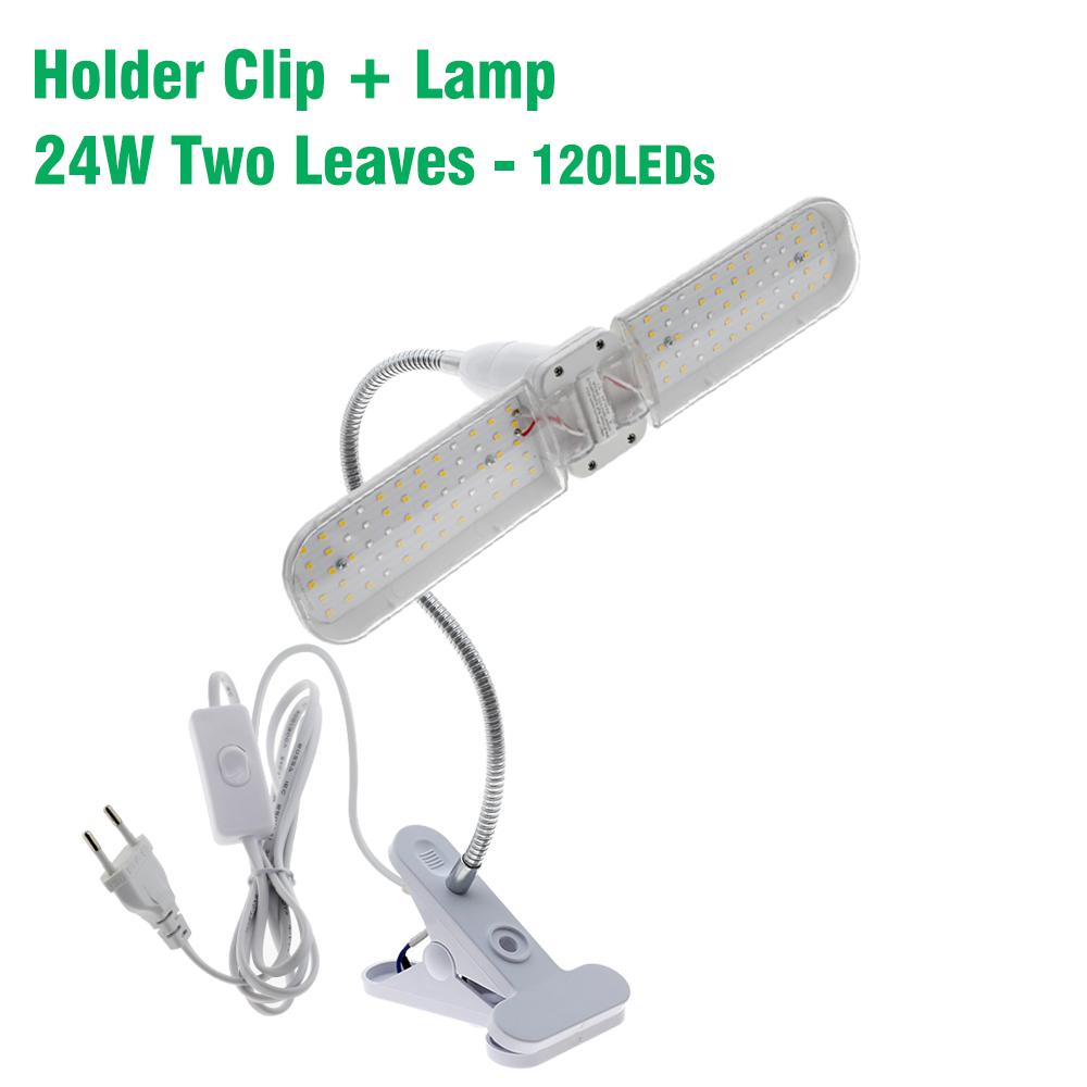 Buy 24W 36W 48W Foldable LED Grow Light Full Spectrum E27 Plant Growing ...