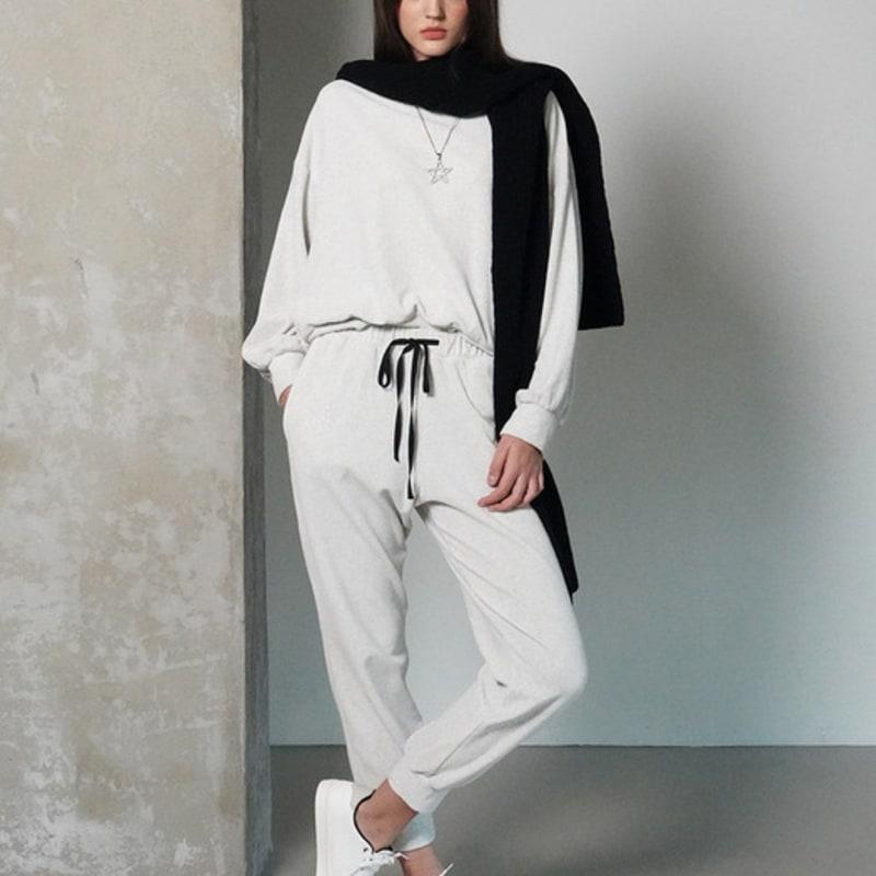 MUSE BY ROSE ORSO merino wool hooded muffler(BLACK)