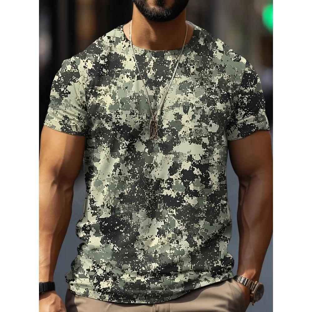 Men's Tactical Camo Camouflage 3d Print T-shirt Men Women Fashion Short Sleeve Tshirt Kids Tops Tees Men Clothing Outdoor Sports