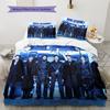 BTS Pattern Bedding Home Decoration Birthday Gift (1 * Duvet Cover + 2 * Pillowcase, Without Core)
