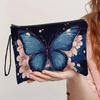 Simple Butterfly Print Makeup Bag Travel Women's Lipstick Cosmetic Pouch Bag Ladies Organizer Zipper Toiletry Storage Bag