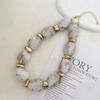 Irregular acrylic textured bead collarbone chain suitable for women's daily and party wear