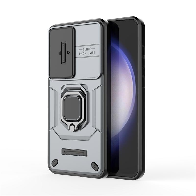 Shockproof Case For Samsung Galaxy S24 FE Case Samsung S24FE Ring Holder Magnetic Back Cover For Samsung S24 FE Push Window Case