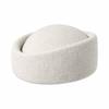 Weicher Stewardessen Pillbox Hut Unifarbener Unifarbener Fedora Warmer Beanie Mütze Herbsthochzeit