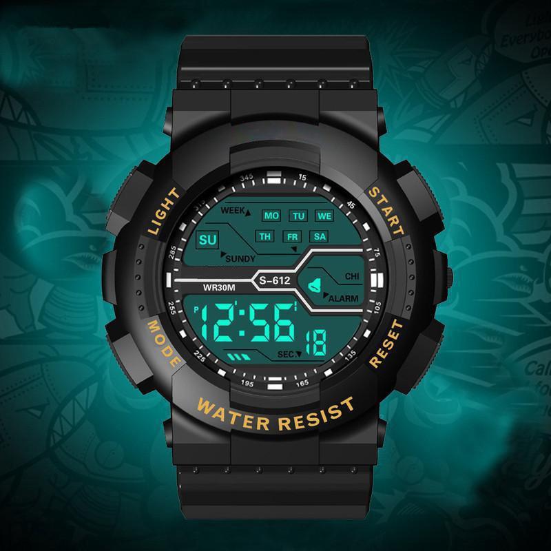 Outdoor multifunctional drop-resistant King Kong electronic men's and women's electronic watch, luminous sports, waterproof student electronic watch