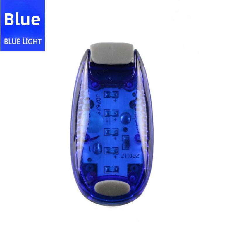 

1 шт. светодиодный фонарь безопасности на клипсе, водонепроницаемый, синий/красный/зеленый, 3 режима освещения, ночной стробоскоп, мигающий, для ходьбы, бега, езды на велосипеде синий