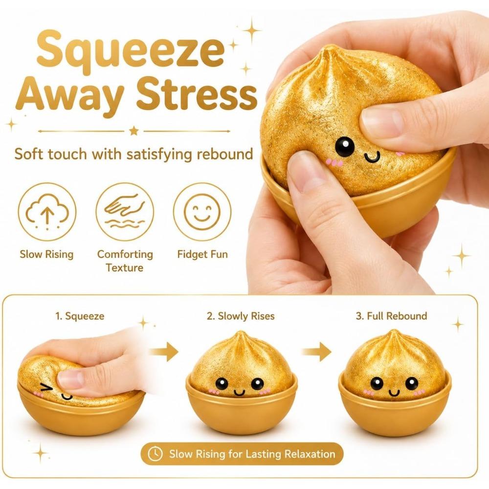 8-Piece Mystery Box Set Slow-Rising Stress Relief Fidget Sensory Squishy Bundle with 8 Unique Styles for Stress Relief Gift