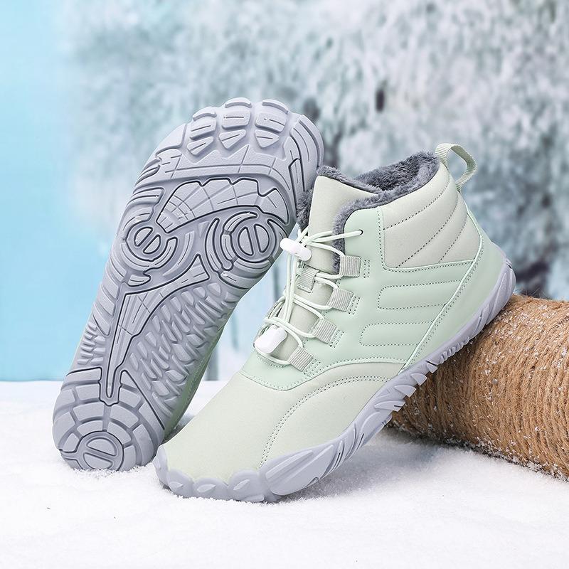 Outdoor Casual Velvet Winter Thermal Shoes Thickened Mountaineering Cotton Shoes Five-finger Large-size Wear-resistant Snow Boots