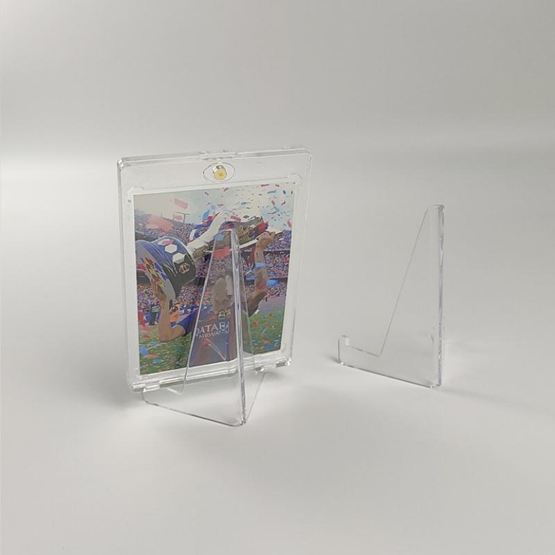 Acrylic Display Holder Transparent Triangle Commemorative Coin Small Photo fram Card Holder Rack Phone Stand Home Decor