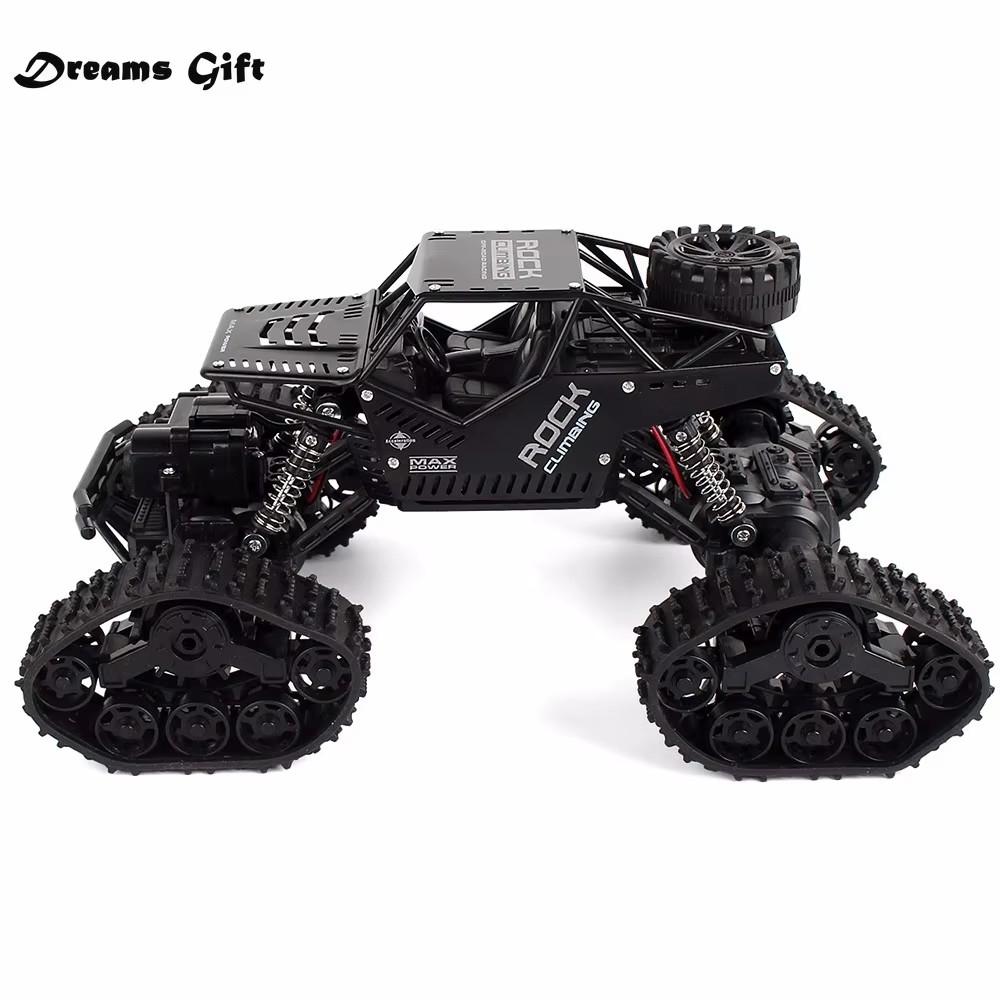 

Rc Car 1:12 4WD Off-road Climbing Remote Control Cars 2.4Hz Track Wheels Kids Toy for Boys Birthday Gifts Tracked Vehicle Carro чорний