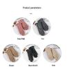 Warme Damen-Handschuhe aus PU-Leder mit Stickerei - Herbst/Winter Koreanischer Stil, Figurbetont, Samtfutter, Extra Dick für Radfahren und Autofahren