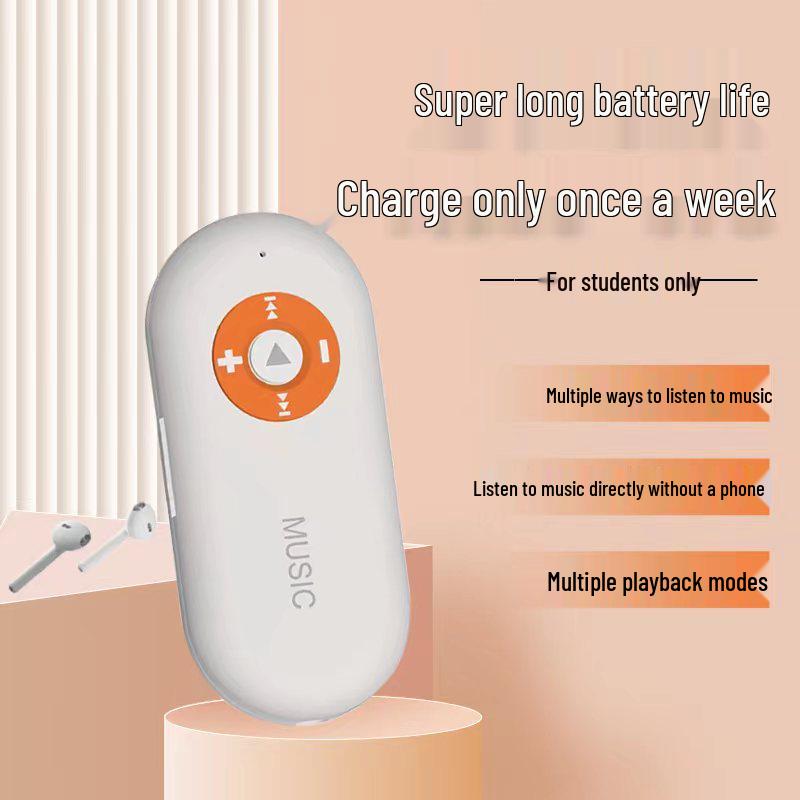 

Screenless Bluetooth MP3 Player with Ultra-Long Battery and Card Slot for HD Music Listening and Studying. Standard - TF Card Slot