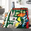 Bugs Bunny Christmas Funnies Gift Personalized Blanket Personalized Name Soft Cozy Great For Sofa Couch Office Bed Picnics Allseason Use Modern Style