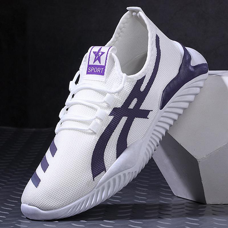 Spring and Autumn Men's Casual Shoes Breathable Running Sports Men's Single Shoes Soft Sole Lightweight Mesh Shoes Student