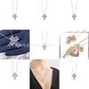 D Letter Diamond Cross Necklace: Luxurious, Versatile, Unisex Clavicle Chain
