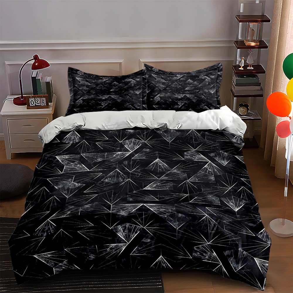 

Abstract geometric lines Bedding Duvet cover sets Duvet covers Pillowcases gifts (1 * Duvet Cover 2 * Pillowcases, without duvet insert) 135x200cm