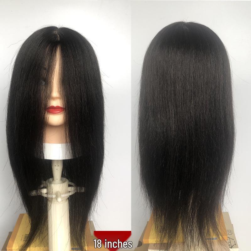 Real Hair Mannequin Head for Perming, Curling, Straightening, Cutting, Styling, Updos, and Braiding