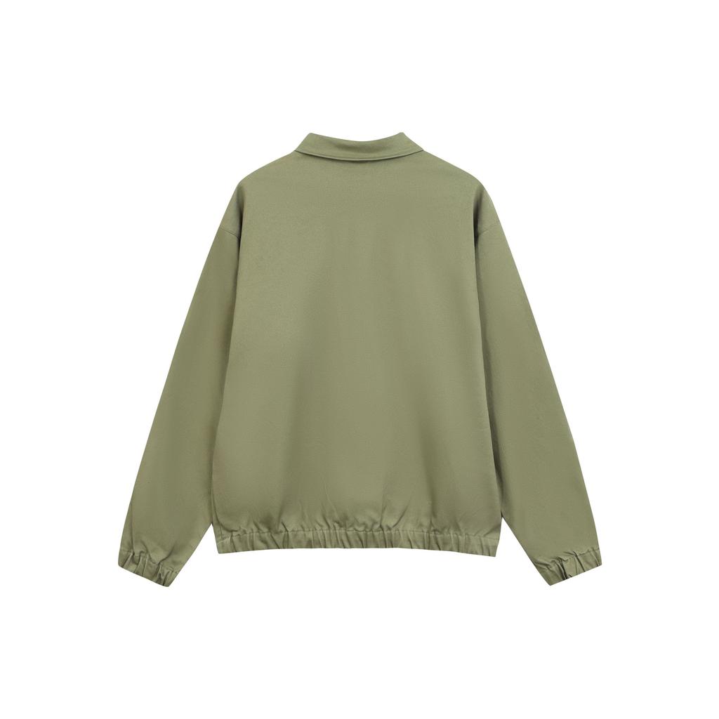 Nike Solid Color Logo Casual Collar Jacket Men Outerwear Green DQ6335-222