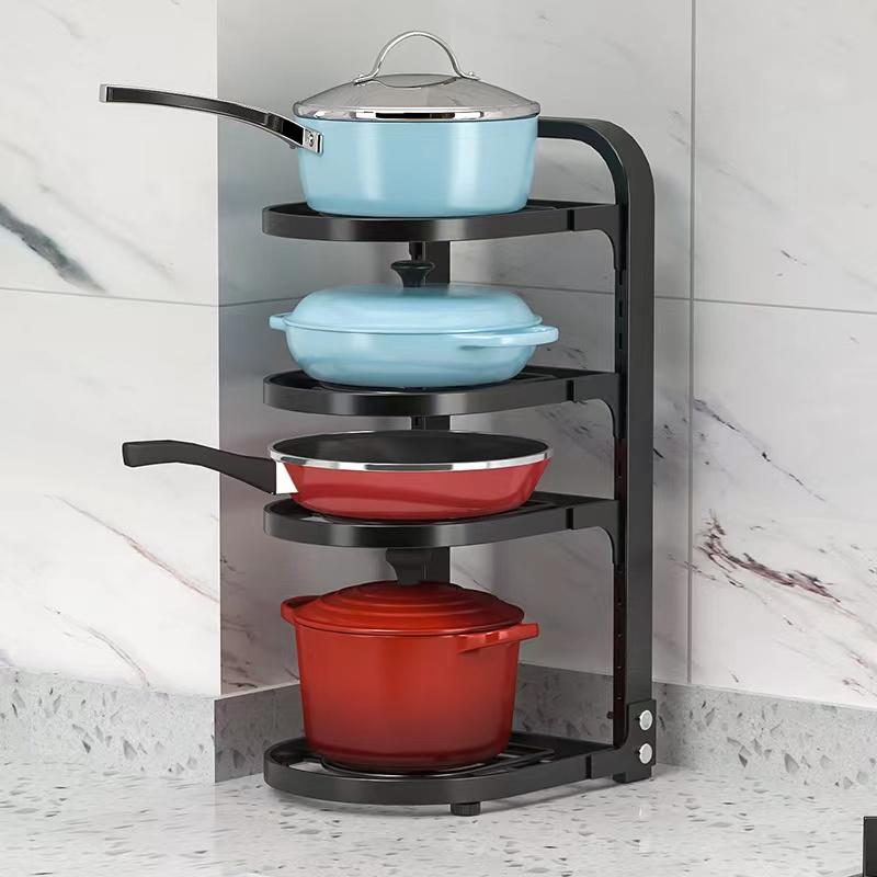 Mehrschichtiges Gewürzflaschenregal Topf- und Pfannen-Organizer-Regal Topfdeckelaufbewahrung Topfdeckel-Aufbewahrungshalter Küchenaufbewahrungsregal