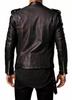 Stilvolle Jacke Herren Schwarz Slim Fit Biker Echtes Lammleder Handgefertigt Leder Motorrad