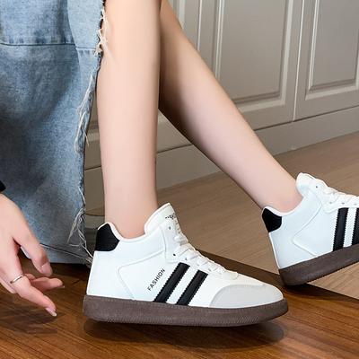 The New Autumn Model Is Medium White Shoes, Female Students Thick-soled Versatile Casual Sports Shoes