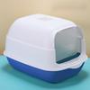 Cat Litter Box Cat Litter Basin Semi- Enclosed Box with Cat Litter Scoop Toilet for Training Cats To Clean Pet