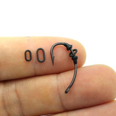 50PCS Karpfen Angeln Zubehör Rig Ringe Blendschutz Oval Blow Back Rig Ringe Matt Schwarz Terminal Tackle