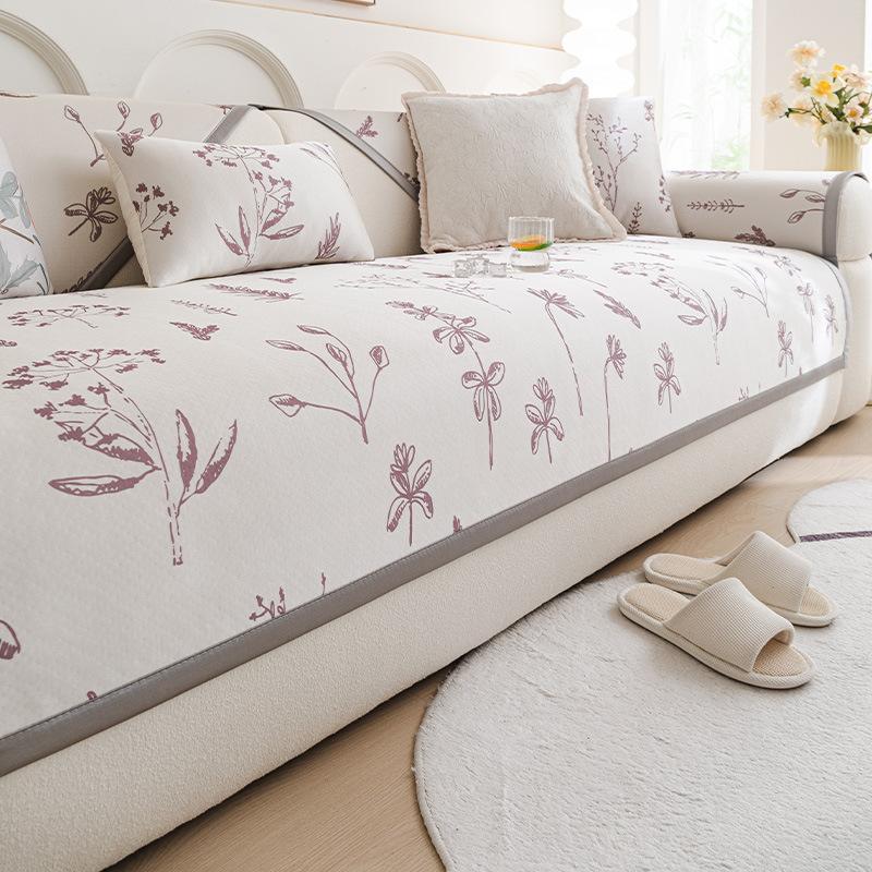 Cute Cartoon Mat Cushion All-Inclusive Cool Cover Towel Summer Summer Non-Slip Seat Cushion Ice Silk Sofa Cushion