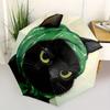 1pc Cat Green Automatic Open/close Umbrella, 8-Rib Sturdy Structure, Portable Travel Umbrella, Parties, Everyday Use, Outdoor Accessory, Art