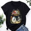 Women T Shirt Fashion Floral Bicycle Print Tshirt Women Short Sleeve O Neck T-shirt Ladies Causal Tee Shirt Clothes Tops