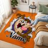 Custom Name Nightmare Cat Living Room Non-Slip Area Rug Soft Carpet for Bedroom Kids Playroom Sofa Office Home Decor Doormat