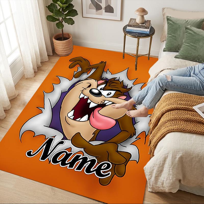 Custom Name Nightmare Cat Living Room Non-Slip Area Rug Soft Carpet for Bedroom Kids Playroom Sofa Office Home Decor Doormat
