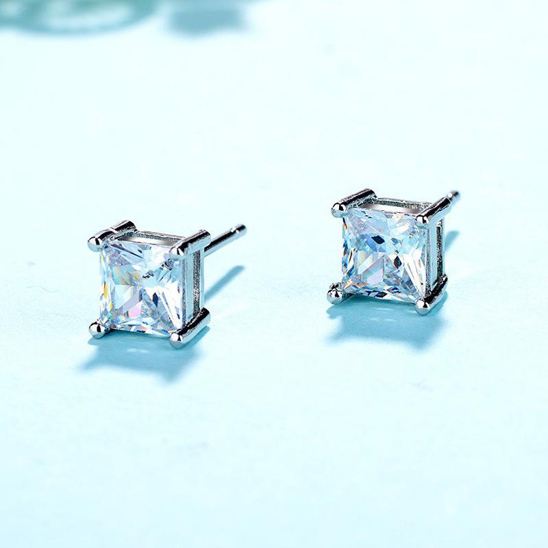 Earrings Diamond Square Right Angle Earrings Women S Fashion Temperament Jewelry Premium Durable Quality Useful