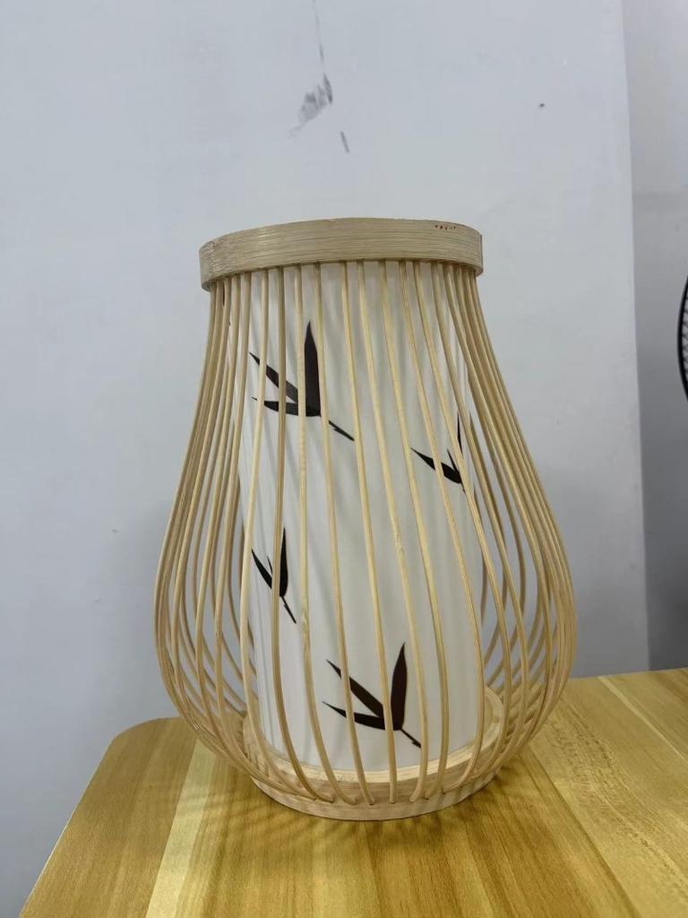 Rattan Bamboo Lantern Pendant Lamps Natural Retro Restaurant Hanging Light Hand-Woven Bamboo Lampshades E27 Lighting Fixtures