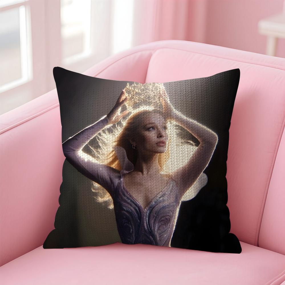 AAriana GrandeE Singer Cushion Cover Natural Linen Pillow Case DoubleSided Print Decorative Sofa Pillowcase Home Decor Gift