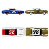 Hot Wheels Premium Ford Torino Chevelle 3 and HFF31 Scale Model Kit 2-Pack '69 Talladega/'66 (Ages Up) Silver/Blue 1/64