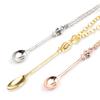 4 Colors Spoon Necklace  Spice Spoon Necklace Adjustable Mini Crowns Spoon Necklace Vintage Mini Spoon Pendant