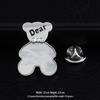 Elegant Natural Shell Brooch with Bear and Rabbit Design, Inlaid with Zircon, High-End Anti-Exposure Pin.