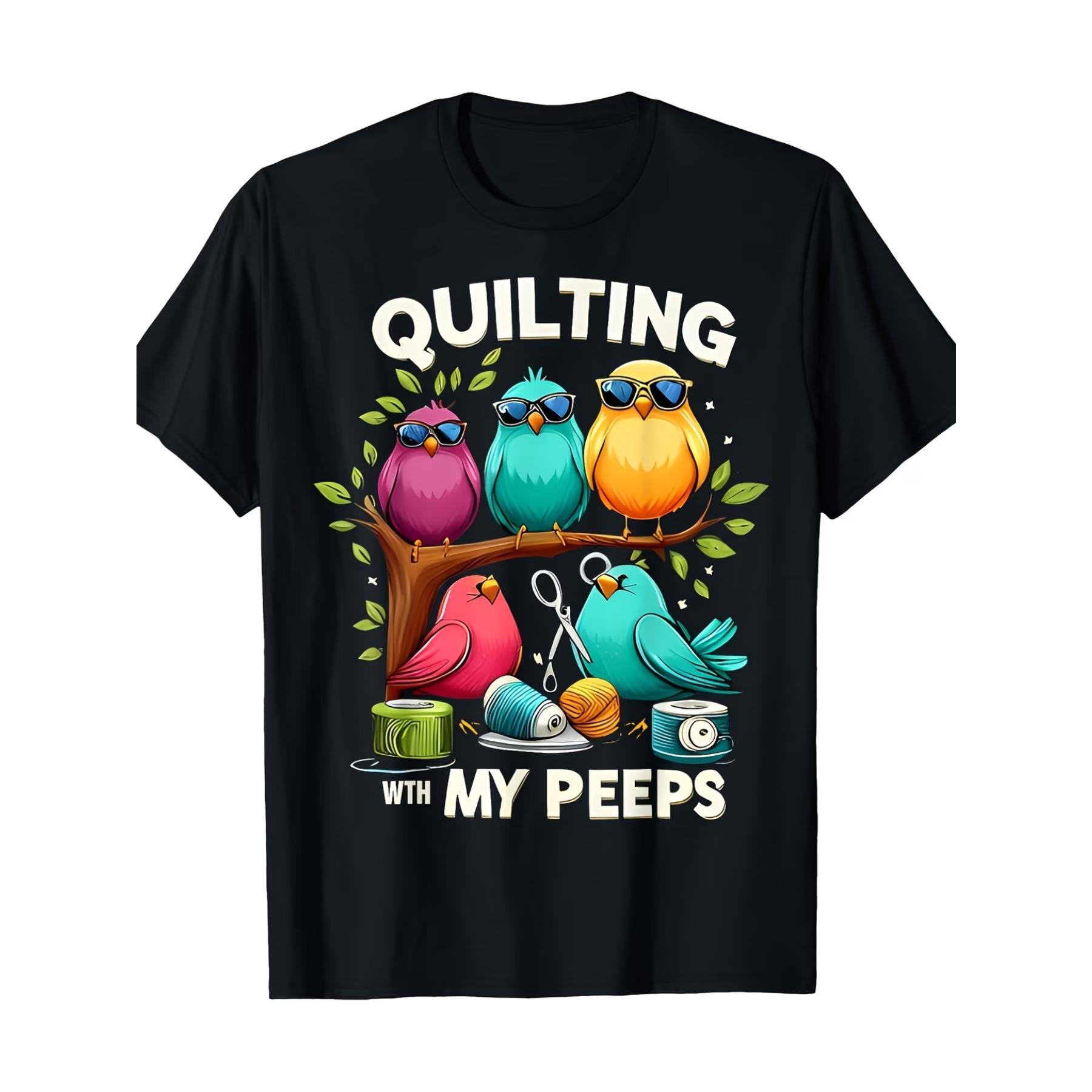 Женская смешная винтажная футболка с графическим принтом  Пэчворк с моими друзьями  Мягкая и дышащая футболка с круглым вырезом и короткими рукавами S чёрный