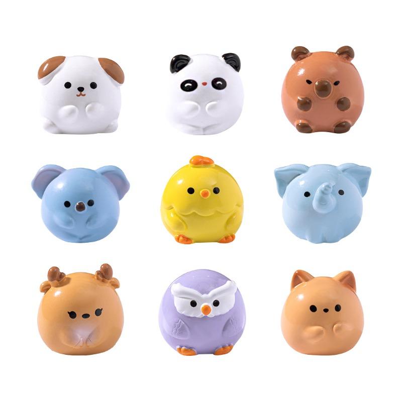 Cute and Chubby Panda Capybara Little Animal Figurines Cute Particle Decorations Hanging Accessories and Small Ornaments