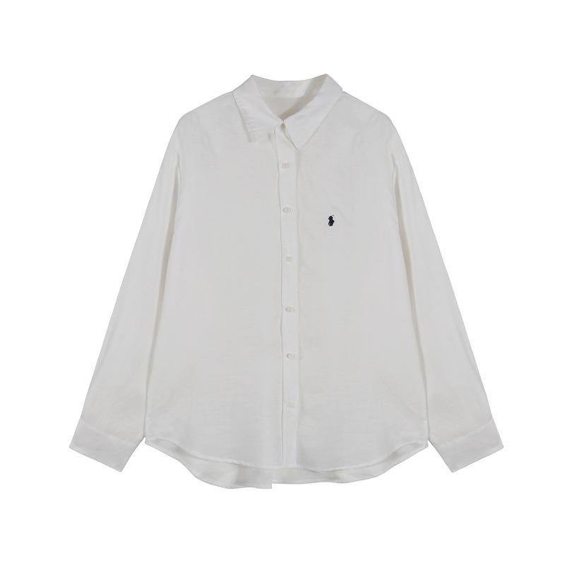 

Красная рубашка с длинными рукавами из ретро-рами из ткани рами, солнцезащитный крем, женская, весна-лето, новая свободная универсальная рубашка с лацканами S белый