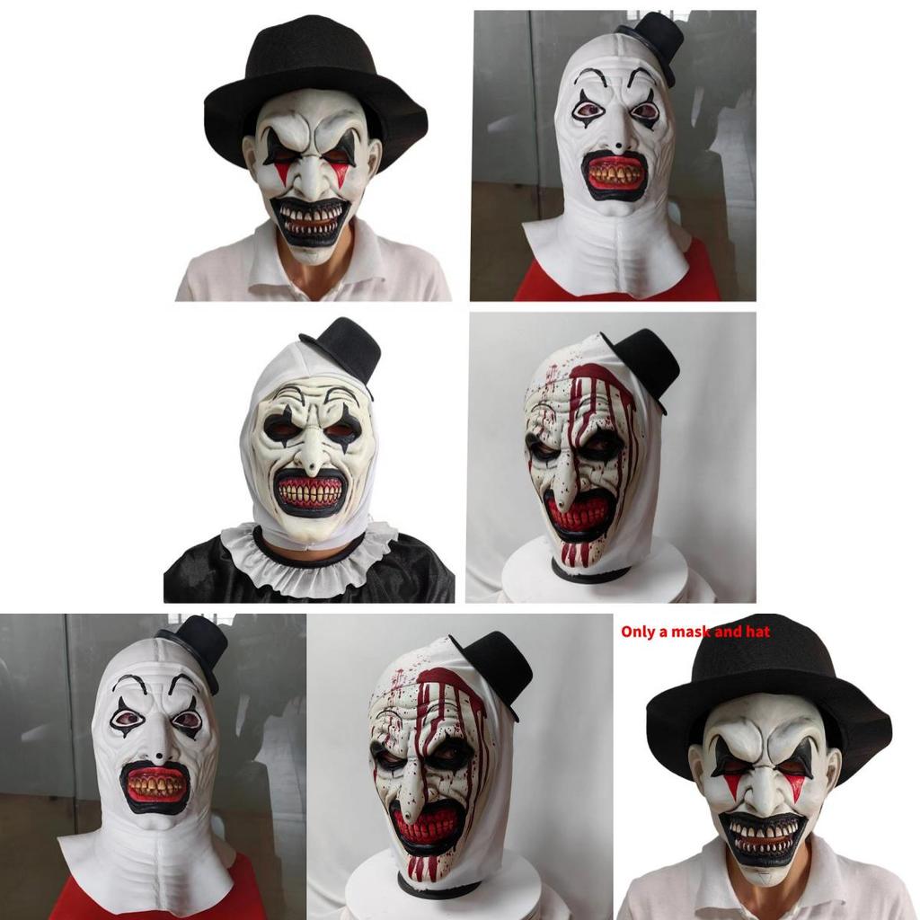 Terrifier Clown Latex Mask Halloween Party Costume Accessory For Cosplay And Themed Events