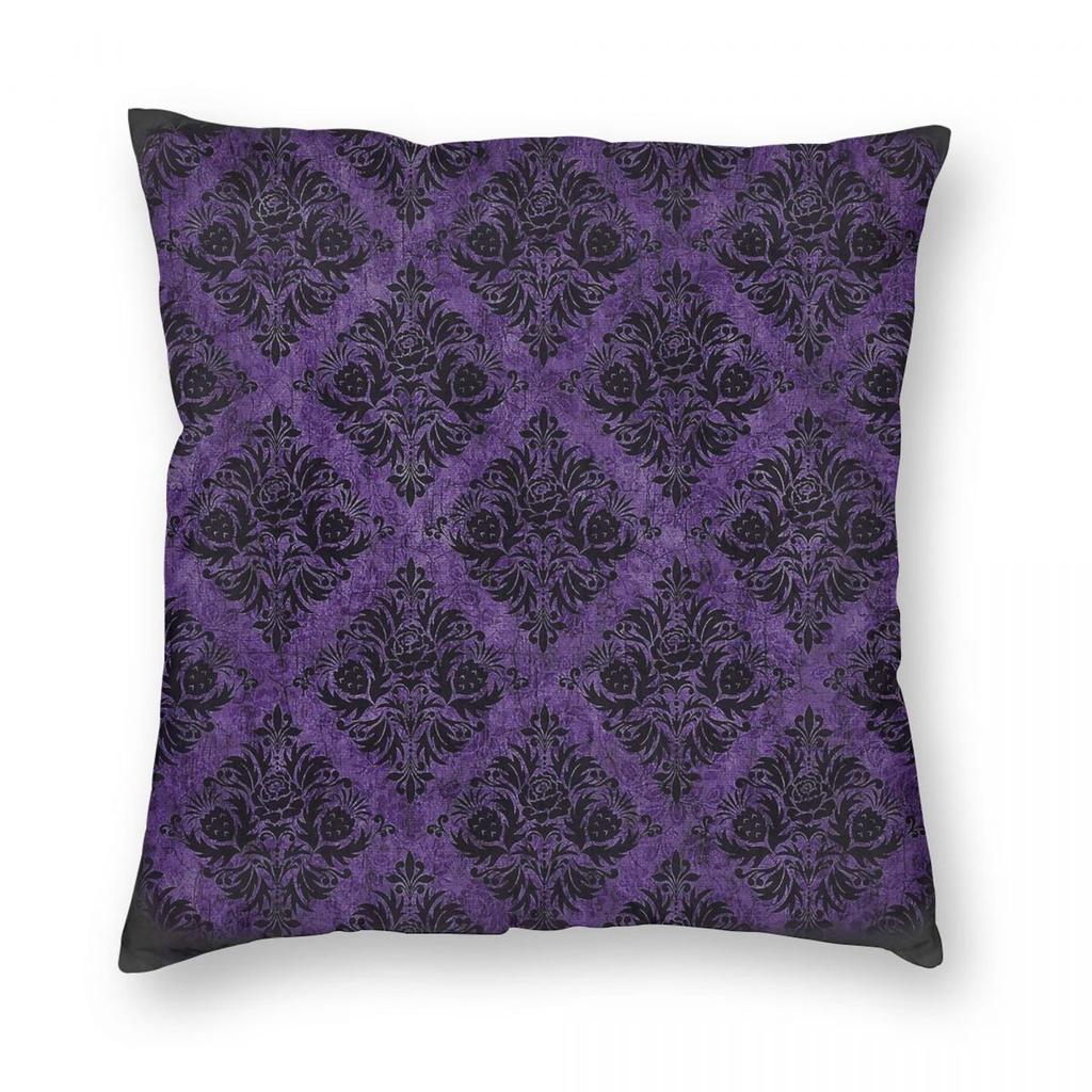 Federa Cuscino Quadrata Viola Scuro Gotica Poliestere Lino Velluto Fantasia Decorazione Copricuscino da Divano Copricuscino per Casa Ingrosso x