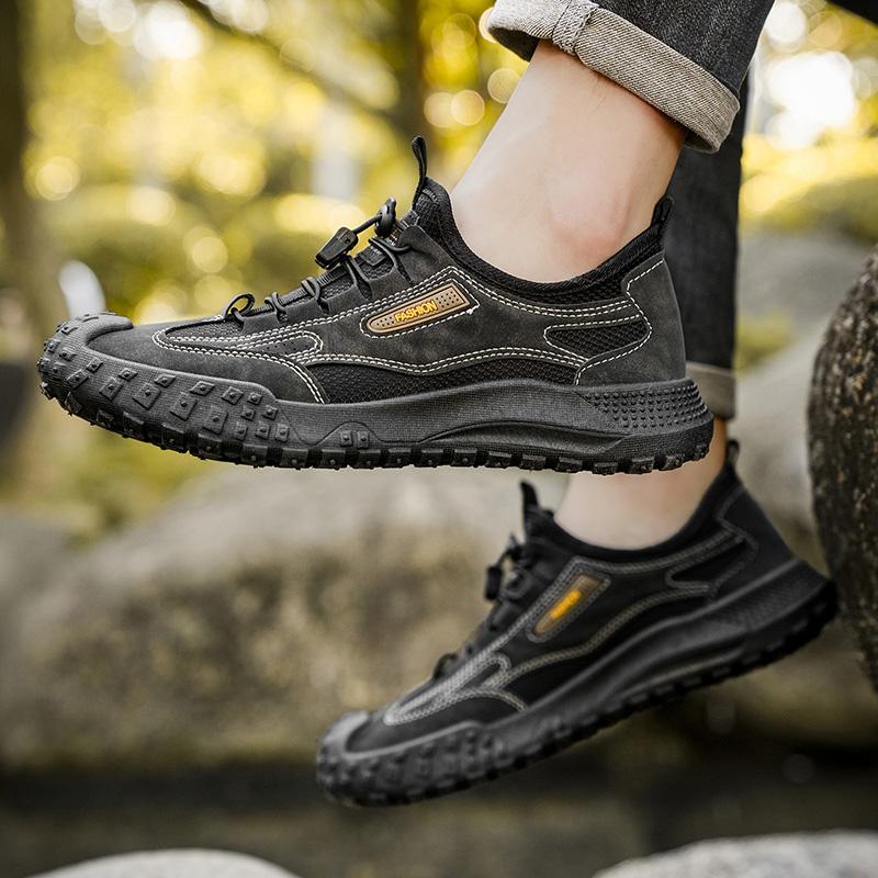 Fashion Hiking Barefoot Shoes for Men Breathable Walking Shoe Minimalist Barefoot Mountaineering Shoes Zero Drop Anti Slip Sports Shoes