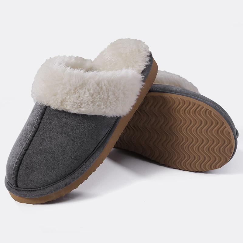 

Bebealy Winter Home Women Slippers Indoor Home Slippers Warm Fuzzy Women Flat Slippers Women House Shoes Memory Foam Slippers