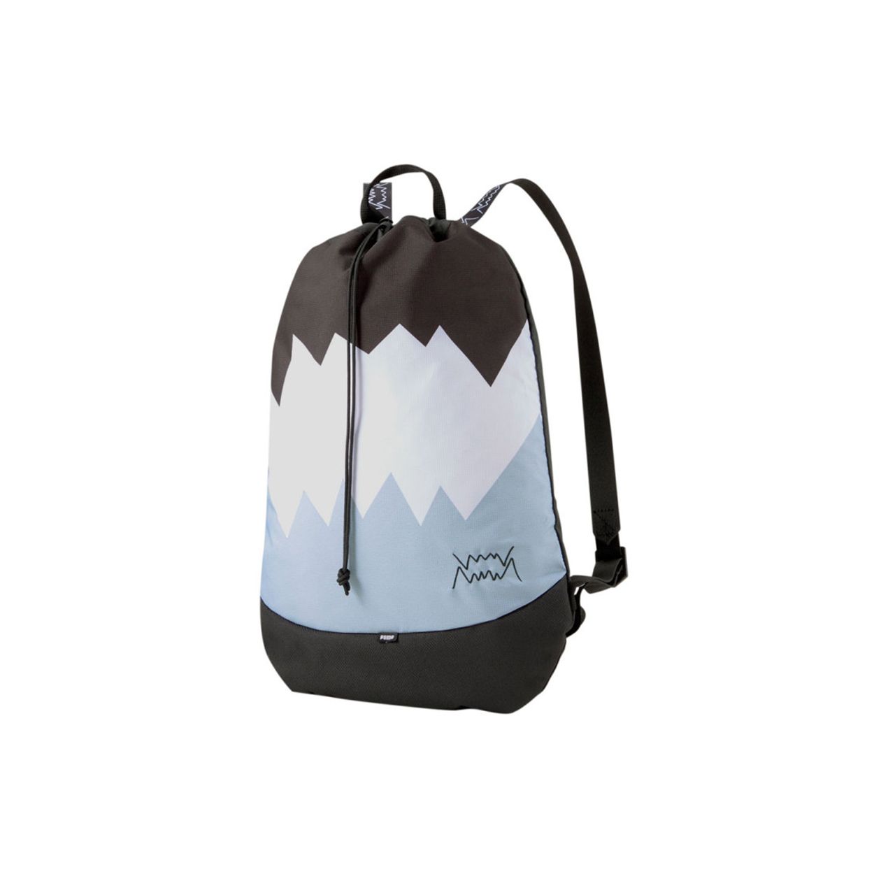 Puma Sac Sports Fitness Trend Drawstring Large Capacity Fabric Backpack Unisex Backpack Black 078625-01 Black