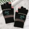 Couple Stretch Ridding Women Men Winter Gloves Knit Mittens  Gloves Christmas Gloves