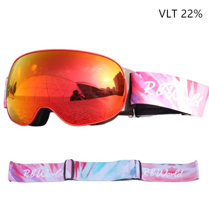 Large Spherical Ski Goggles Men Women Anti-Fog Double-Layer Snowboard Eyewear With Prescription Lens Compatibility